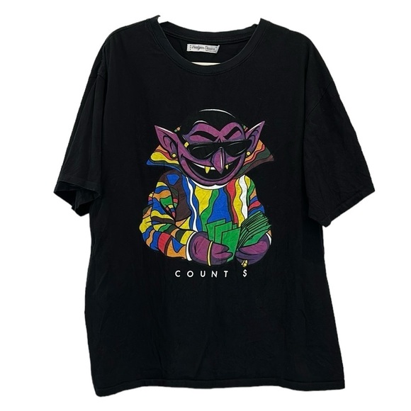 Headgear Classics Rare The Count $ Dracula Black 2XL Tshirt Nostalgia Co.​​​​​ - Picture 1 of 5